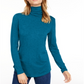 Blusa feminina de gola alta Maison Jules, verde, tamanho pequeno