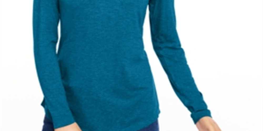 Blusa feminina de gola alta Maison Jules, verde, tamanho pequeno