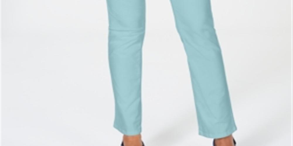 Calça jeans feminina Charter Club Lexington Tummy Control com perna reta, azul, tamanho 8