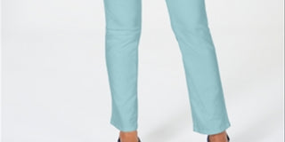 Calça jeans feminina Charter Club Lexington Tummy Control com perna reta, azul, tamanho 8