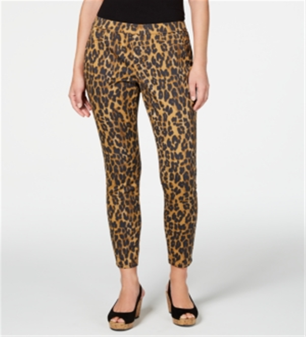 Calças jegging femininas estampadas Style &amp; Co, marrom, tamanho grande