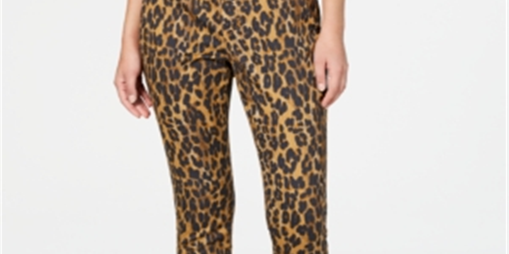 Calças jegging femininas estampadas Style &amp; Co, marrom, tamanho grande