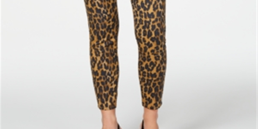 Calças jegging femininas estampadas Style &amp; Co, marrom, tamanho grande