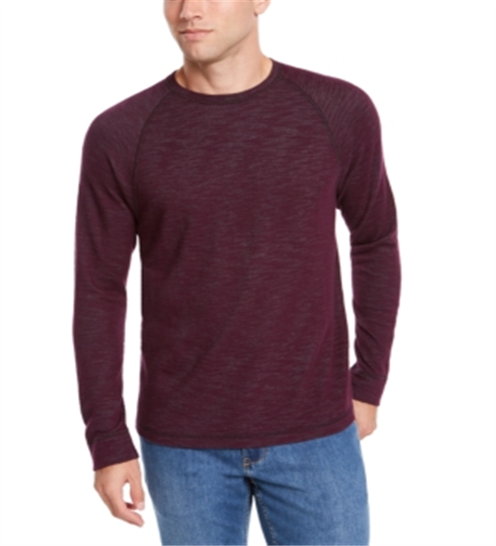 Suéter masculino Tommy Bahama com gola redonda, roxo, tamanho XX-G