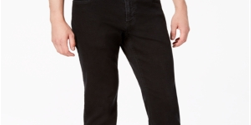 Calça social masculina American Rag Slim Fit Work Wear, preta, tamanho 31L x 30G