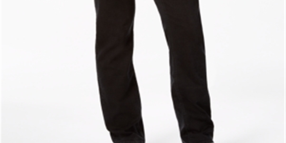 Calça social masculina American Rag Slim Fit Work Wear, preta, tamanho 31L x 30G