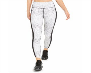 Leggings esportivas femininas Ideology com estampa de cobra, tamanho XXL, brancas