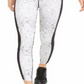 Leggings esportivas femininas Ideology com estampa de cobra, tamanho XXL, brancas