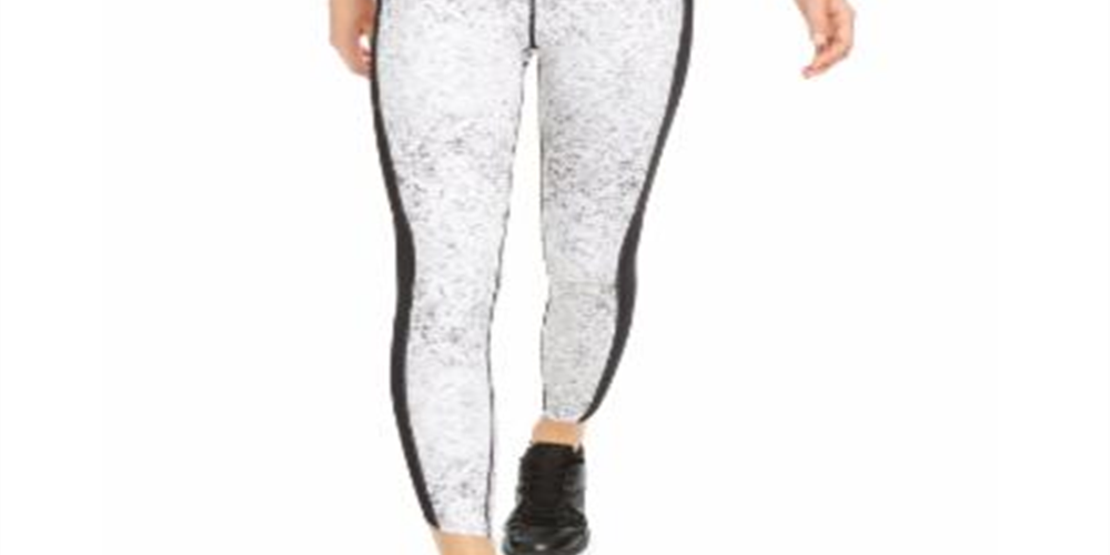 Leggings esportivas femininas Ideology com estampa de cobra, tamanho XXL, brancas