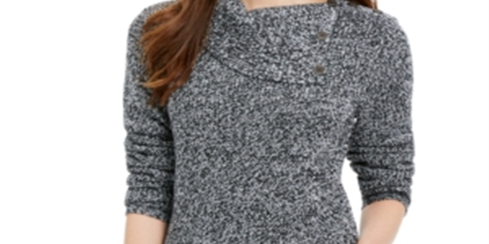 Suéter feminino com decote canoa e manga comprida com detalhes canelados, estilo &amp; co, branco, tamanho XX-G