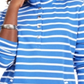 Karen Scott Blusa Esportiva Listrada Gola Simulada Feminina Azul Tamanho X-S