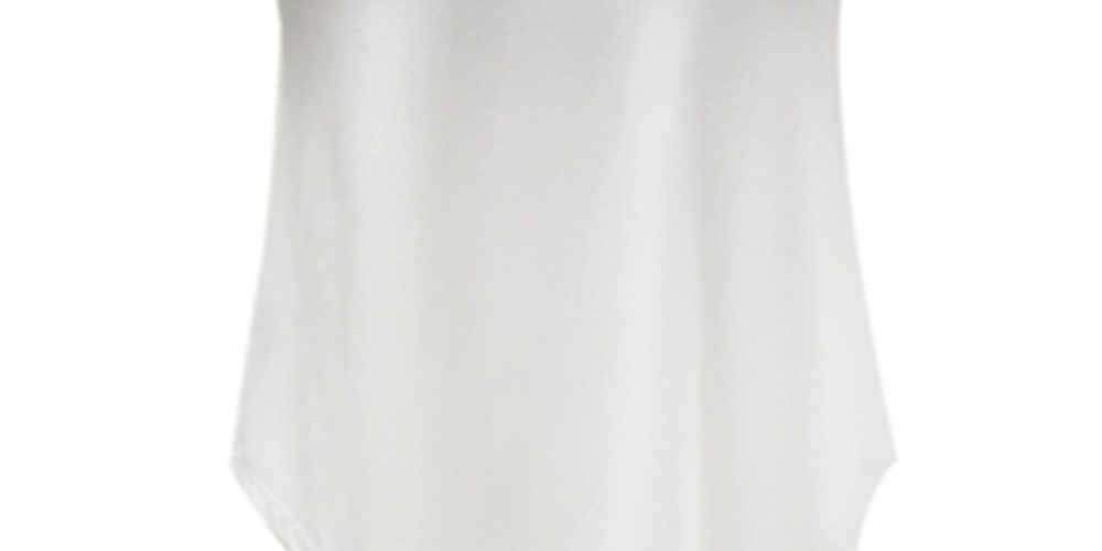 Camiseta feminina com decote em V da coleção JM, branca, tamanho extragrande