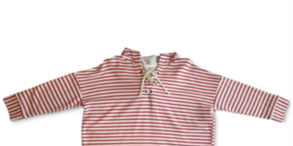 Moletom com capuz listrado feminino Style &amp; Co com cadarço, vermelho, tamanho médio