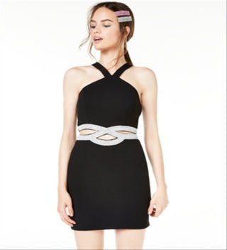 Speechless Junior's Cutout Bodycon Dress Black Size 3