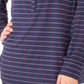 Blusa Henley Estampada Feminina NY Collection Azul Tamanho Pequeno Pequeno