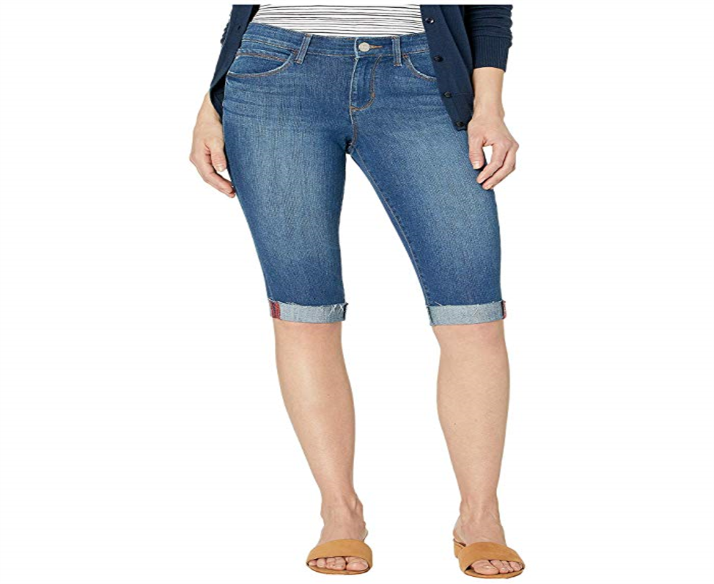 Shorts casual feminino Skinnygirl by Bethenny Frankel, azul, tamanho 29
