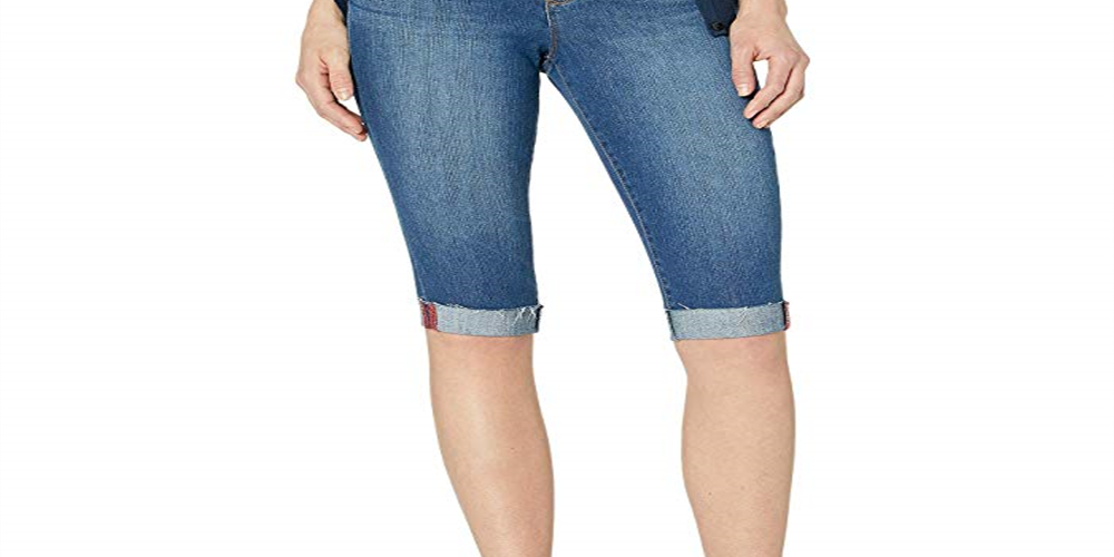 Shorts casual feminino Skinnygirl by Bethenny Frankel, azul, tamanho 29