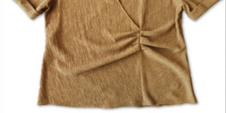 Alfani Feminino Cintura Plissada Sobrepeliz Henley Top Marrom Tamanho Grande