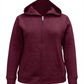 Moletom com capuz e zíper frontal feminino Karen Scott, vermelho, tamanho XS