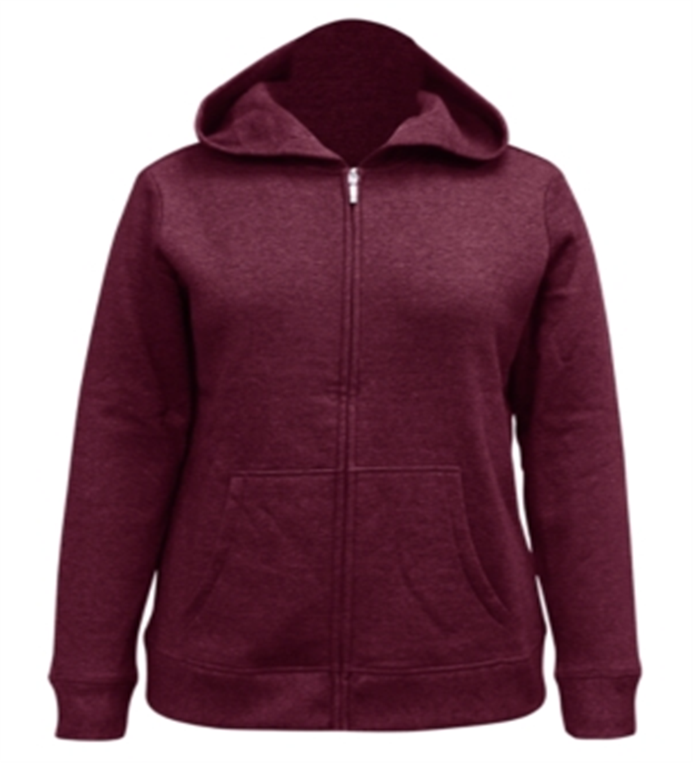 Moletom com capuz e zíper frontal feminino Karen Scott, vermelho, tamanho XS