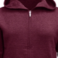 Moletom com capuz e zíper frontal feminino Karen Scott, vermelho, tamanho XS