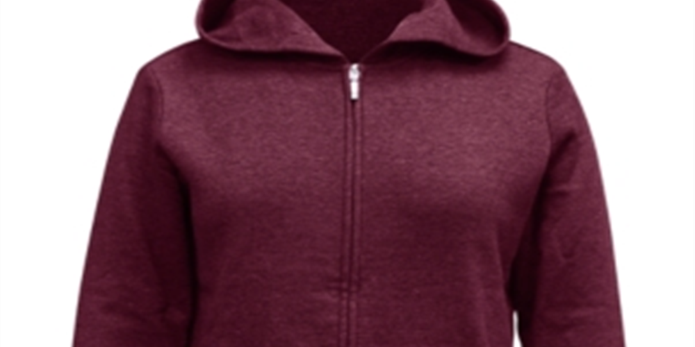 Moletom com capuz e zíper frontal feminino Karen Scott, vermelho, tamanho XS