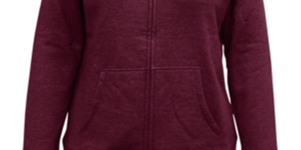 Moletom com capuz e zíper frontal feminino Karen Scott, vermelho, tamanho XS