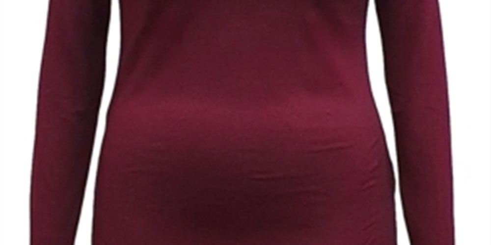 Blusa feminina de manga comprida Style &amp; Co, vermelha, tamanho médio