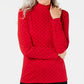 Blusa de gola alta Karen Scott com bolinhas, preta, tamanho G