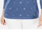 Karen Scott Top Feminino de Algodão com Ilhós Azul Tamanho Grande