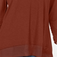 Top feminino de chiffon com decote em V e bainha, estilo &amp; co, vermelho, tamanho grande