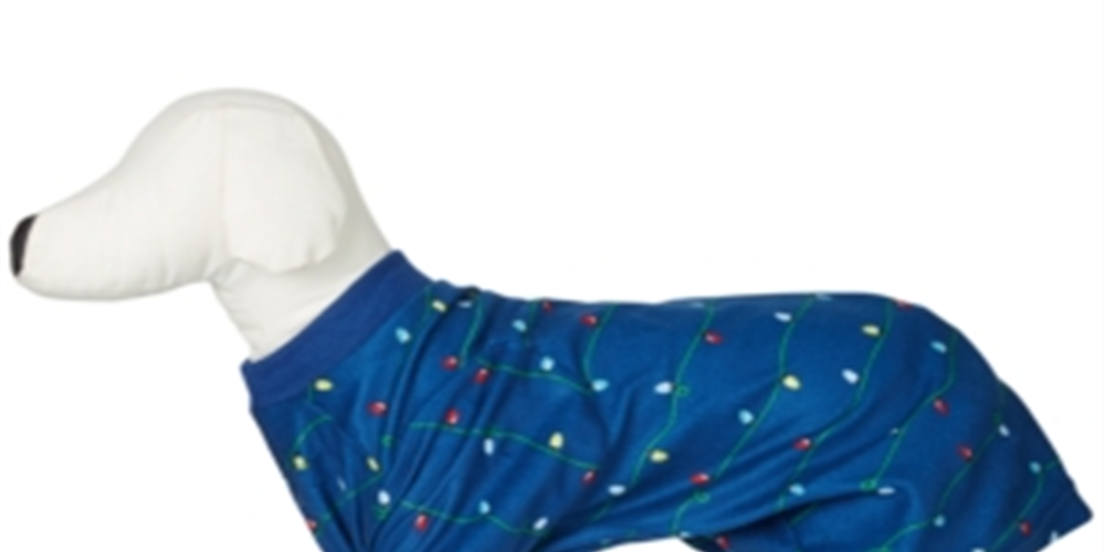 Pijama Família Pijama de Férias para Animais de Estimação Azul Tamanho XX-G