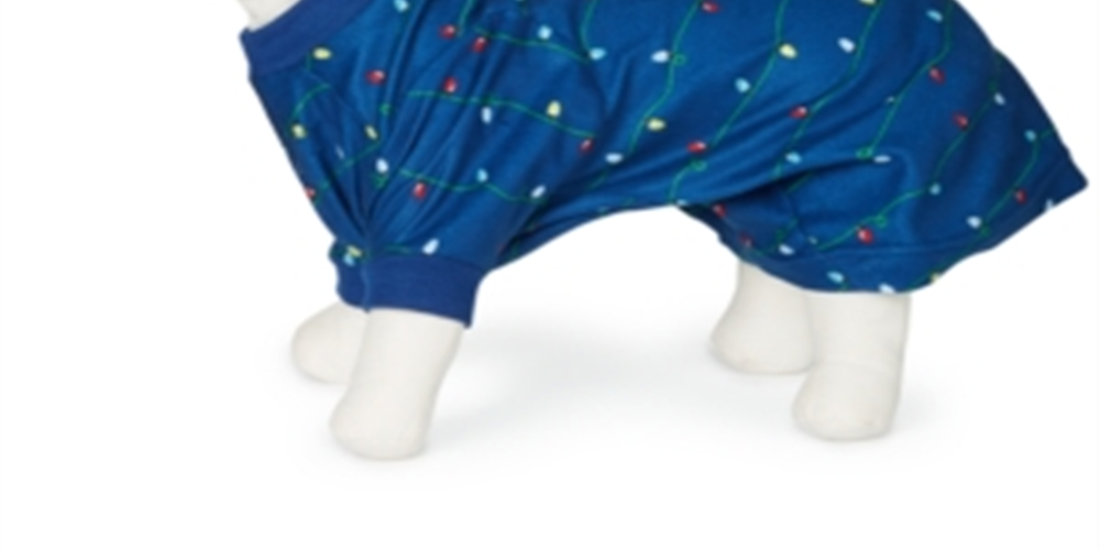 Pijama Família Pijama de Férias para Animais de Estimação Azul Tamanho XX-G