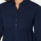 Camisa túnica babydoll feminina Style &amp; Co azul tamanho pequeno P