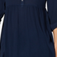 Camisa túnica babydoll feminina Style &amp; Co azul tamanho pequeno P