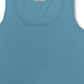 Regata feminina estilo &amp; co com bainha de lenço, azul, tamanho grande