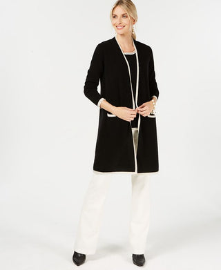 Suéter feminino Charter Club Pure Cashmere Completer, preto, tamanho P