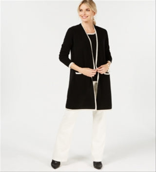 Suéter feminino Charter Club Pure Cashmere Completer, preto, tamanho P