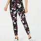 Calça legging feminina Calvin Klein Performance Midnight Garden estampada, preta, tamanho GG