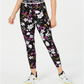Calça legging feminina Calvin Klein Performance Midnight Garden estampada, preta, tamanho GG