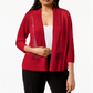 Cardigan Alfani Feminino com Pontos Mistos e Frente Aberta, Vermelho, Tamanho Pequeno P