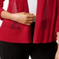 Cardigan Alfani Feminino com Pontos Mistos e Frente Aberta, Vermelho, Tamanho Pequeno P