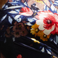 Vestido feminino Vince Camuto de veludo elástico com manga comprida e estampa floral, azul, tamanho 2
