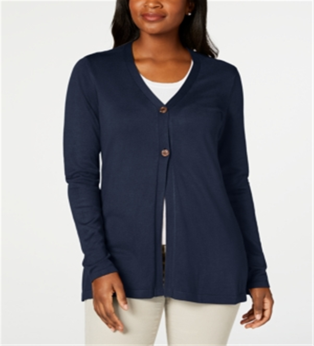 Karen Scott Cardigan longo feminino preto tamanho X-G