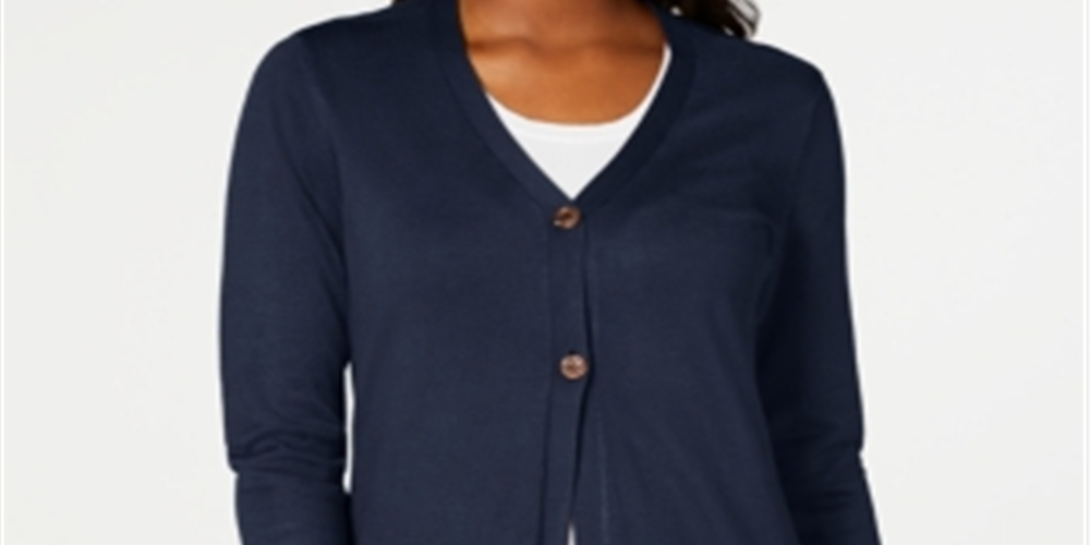 Karen Scott Cardigan longo feminino preto tamanho X-G