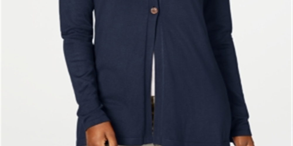 Karen Scott Cardigan longo feminino preto tamanho X-G