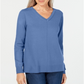 Karen Scott Suéter Feminino Gola V Azul Tamanho XS