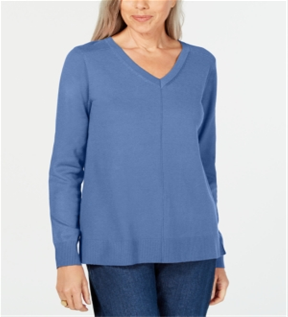 Karen Scott Suéter Feminino Gola V Azul Tamanho XS