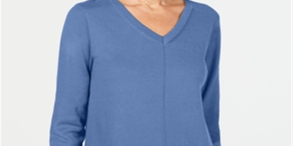 Karen Scott Suéter Feminino Gola V Azul Tamanho XS