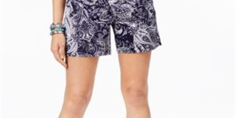 INC International Concepts Short Feminino de Perna Reta Tamanho Azul 10